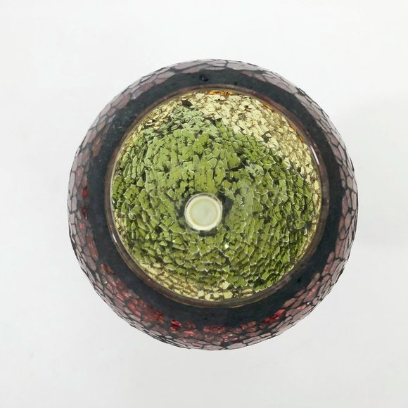 Party Lite Siena Crackle Mosaic Stemmed Tealight Holder Retired Pattern - Picture 6 of 9